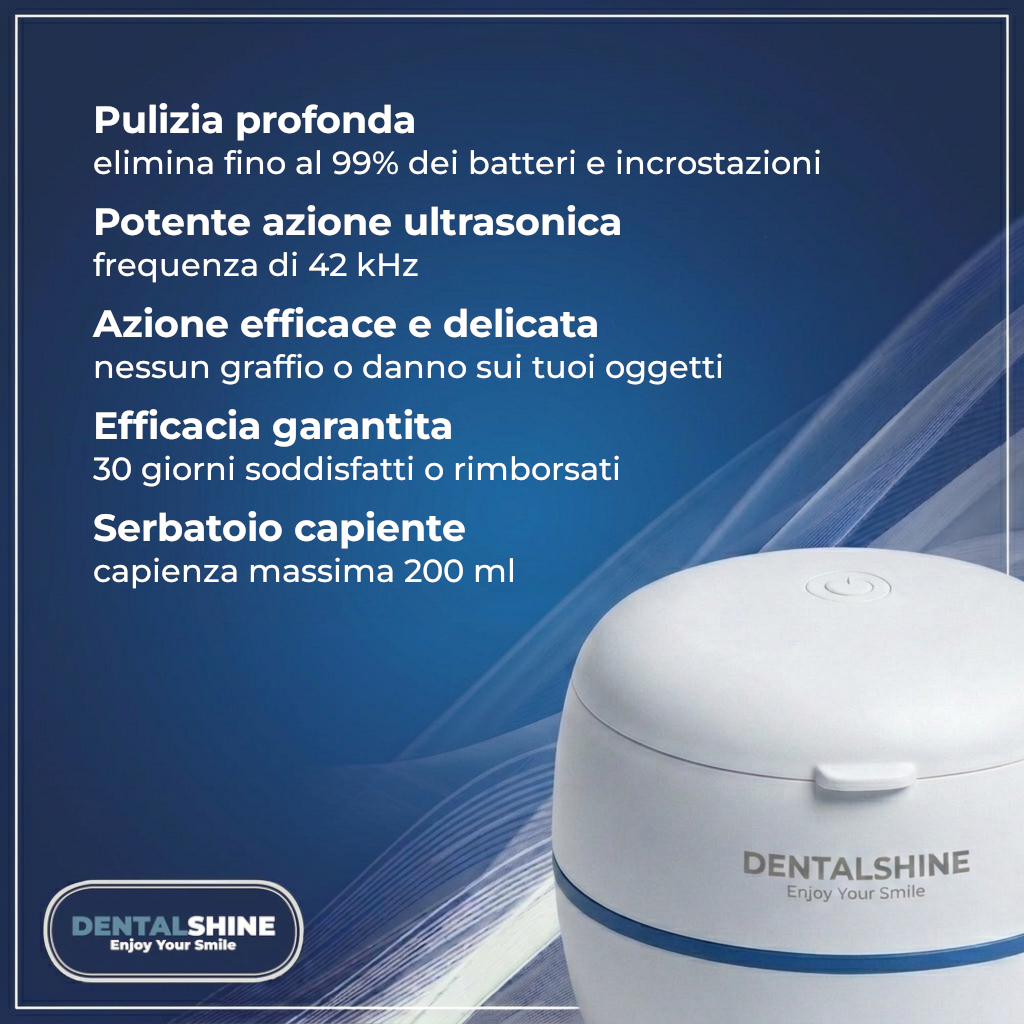 Igienizza e disinfetta i tuoi accessori, nuovo pod ultrasonico Dentalshine™
