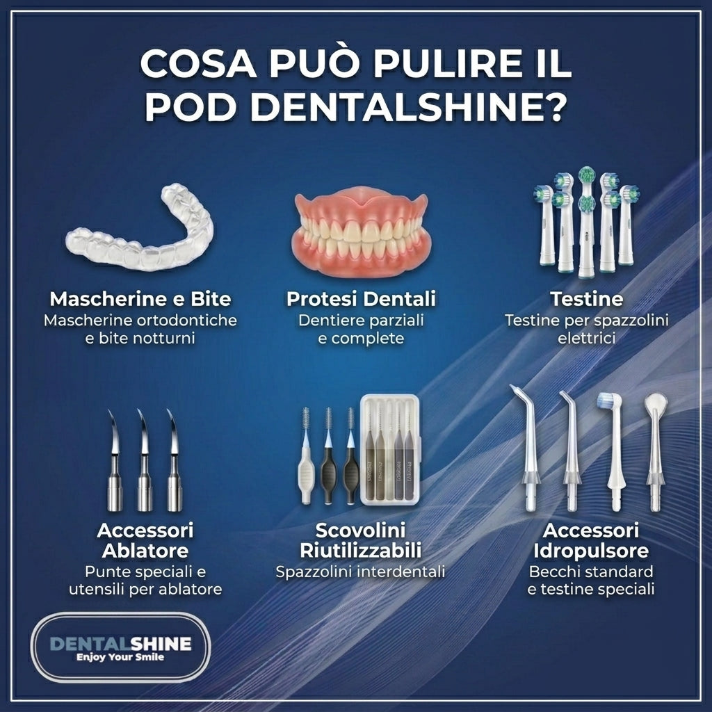 Igienizza e disinfetta i tuoi accessori, nuovo pod ultrasonico Dentalshine™